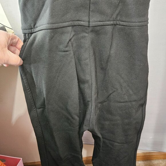Vint Roffe Women Snow Ski Pant Bib Overall Jumpsuit 6 Black Wool Blend Zip USA - Picture 6 of 10